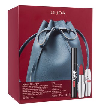 Pupa Vamp! řasenka Vamp! All In One 9 ml + rtěnka I´m 3,5 g + kabelka
