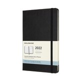 Moleskine Měsíční diář 2022 tvrdý černý L