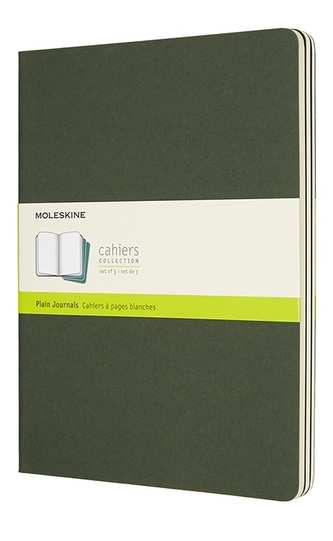 Moleskine: Sešity 3 ks čisté zelené XL