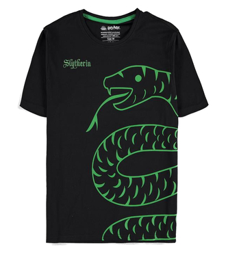 Dámské tričko Harry Potter: Zmijozel (L) černá bavlna
