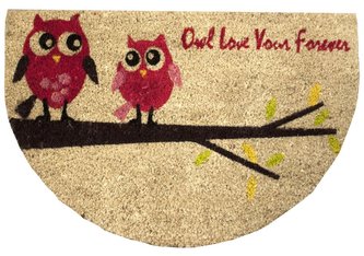 Rohožka půlkruhová 40x60 cm SOVY