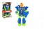 Robot bojovník chodící plast 30cm na baterie se světlem se zvukem v krabici 20x35x12cm