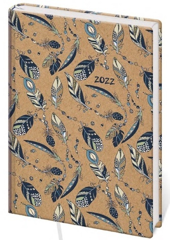 Diář 2022 A5 LYRA denní L202 Leaves kraft