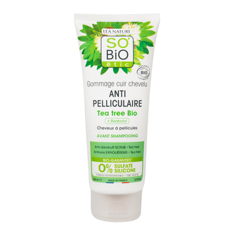 Peelingová kúra proti lupům před mytím vlasů — s tea tree a bisabololem 200 ml BIO  SO’BiO étic
