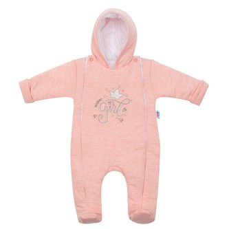 Zimní kombinézka New Baby Super Girl meruňková - velikost 62 (3-6m)