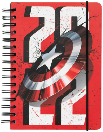 Plánovací týdenní diář A5 2022 Marvel: Captain America (14,8 x 21 cm)