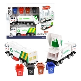 Popelářská auta s kontejnery - pull back