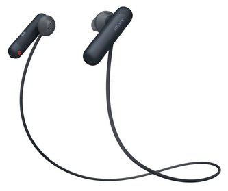 Sony WISP500 Sportovní bezdrátová Bluetooth sluchátka do uší, NFC, ovladač s mikrofonem, černá