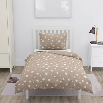 Povlečení mikroflanel 140 x 200 +70 x 90, hvězdičky