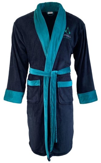 Pánský fleece župan Assassin´s Creed: Eivor (univerzální) modrý