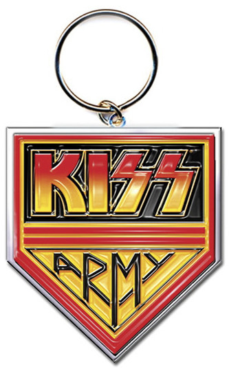 Přívěšek na klíče Kiss: Army Pennant (3,8 x 4,5 cm)