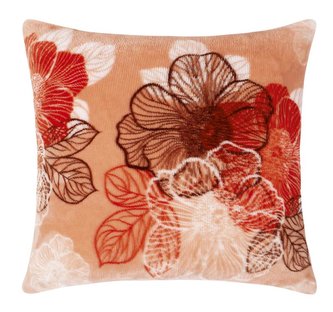 Povláček MIKRO vzorovaný - oranžový květ - 40x40 cm