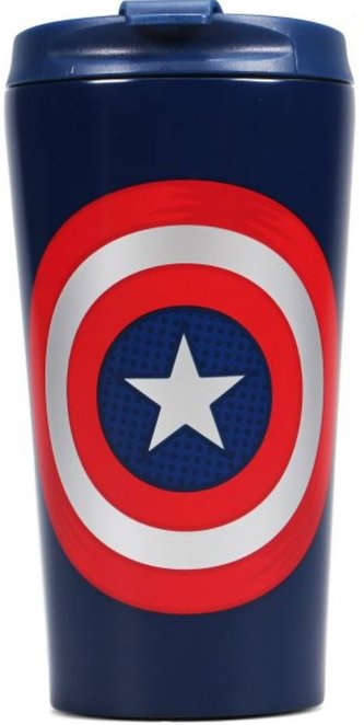 Nerezový cestovní hrnek Marvel: Captain America (objem 400 ml|16 x 9 cm)