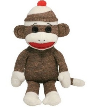 Plyšová opice s čepicí