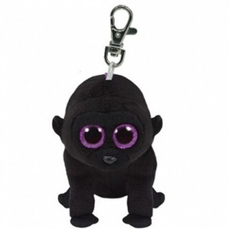 Plyš očka přívěšek gorila černá