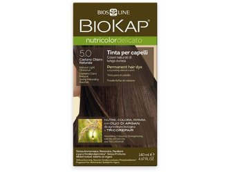 Biokap NUTRICOLOR DELICATO - Barva na vlasy - 5.0 Kaštanová přírodní světlá 140 ml