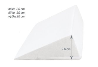 Povlak na klínový podhlavník - Froté, bílá - 80x50x20 cm