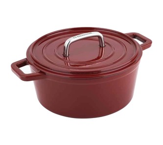 Pekáč s poklicí litinový ALPEN 24 cm červená