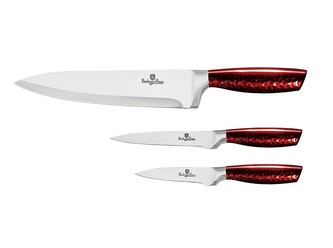 Sada nožů nerez 3 ks Burgundy Metallic Line