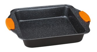 Plech hluboký silikonové rukojeti  27 x 22 x 5 cm Granit Diamond Line BERLINGERHAUS BH-1135