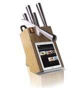 Sada nožů ve stojanu s držákem na tablet a brouskem 7 ks