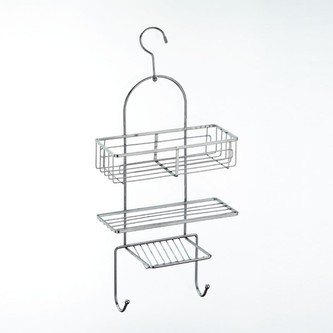 Regál do sprchy BRILLANTs háčkem, ušlechtilá ocel KELA KL-18576