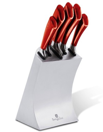 Sada nožů ve stojanu 6 ks nerez Burgundy Passion Collection  BERLINGERHAUS BH-2135