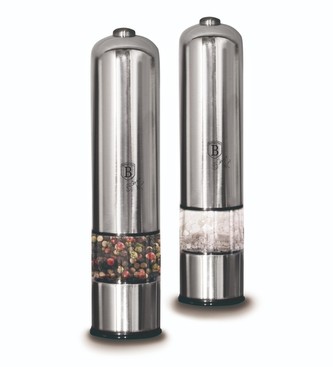Mlýnek na pepř a sůl elektrický sada 2 ks Carbon Metallic Line BERLINGERHAUS BH-1904