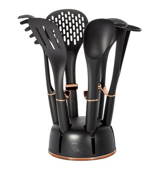 Kuchyňské náčiní ve stojanu sada 7 ks Black Rose Collection BERLINGERHAUS BH-6209