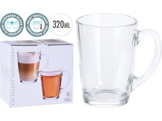 Hrnek z termoskla 320 ml sada 4 ks