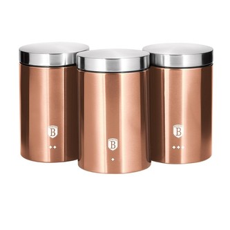 Dóza na potraviny sada 3 ks Rosegold Metallic Line BERLINGERHAUS BH-1605