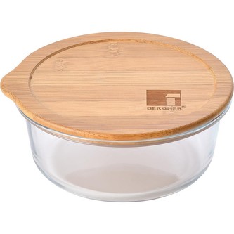 Dóza na potraviny skleněná s bambusovým víkem 0,65 l