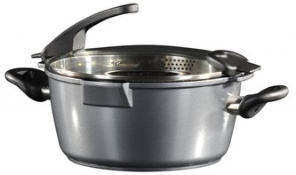 Hrnec s mramorovým povrchem s poklicí 24 cm STONELINE FUTURE