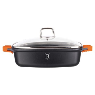 Pekáč čtvercový s mramorovým povrchem a poklicí 28 cm Granit Diamond Line BERLINGERHAUS BH-1104