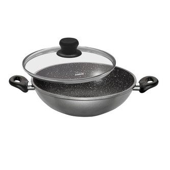 Pánev WOK s mramorovým povrchem a poklicí 28 cm STONELINE WX-16604