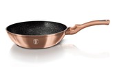 Wok s mramorovým povrchem 28 cm Rosegold Metallic Line BERLINGERHAUS BH-1512