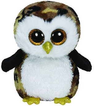 Beanie Boos OWLIVER černo-hnědá sova med