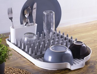 Odkapávač na nádobí s držákem na příbory plast/silikon BLAUMAN BL-3458