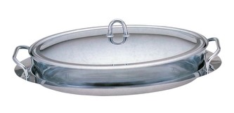 Servírovací mísa s tácem nerez / sklo 3 L BERLINGERHAUS BH-1385