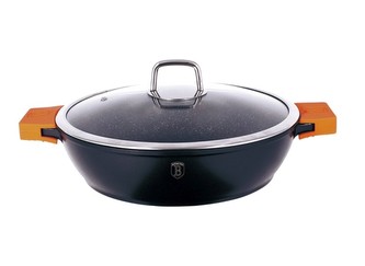 Pekáč kulatý s mramorovým povrchem a poklicí 32 cm Granit Diamond Line BERLINGERHAUS BH-1110