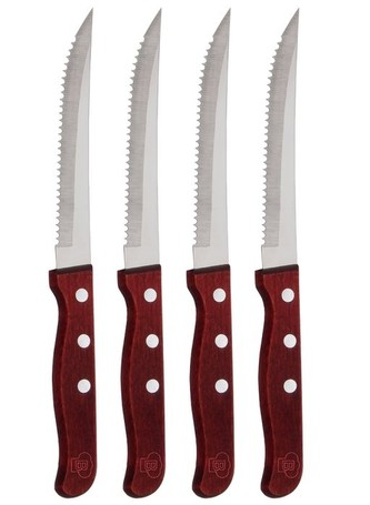 Nůž steakový nerez / dřevo 4 ks BLAUMANN BL-5013