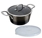 Kastrol s poklicí s titanovým povrchem 28 cm Shine Basalt Collection