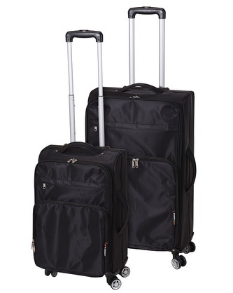 Kufr cestovní a příruční na kolečkách sada 2 ks PROWORLD černá