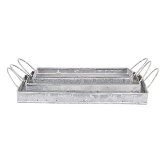 Sada tří pozinkovaných podnosů