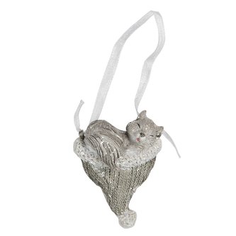 Spící kočička v čepici