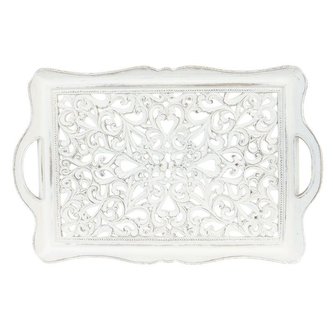 Ozdobný podnos z polyrezinu 40*4*27 cm