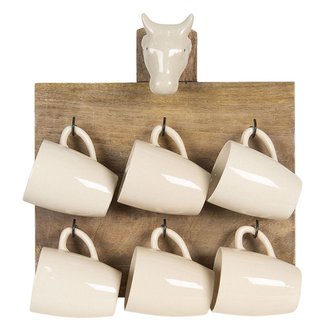 Nástěnný věšák s hrníčky