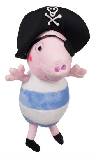 Plyšová postavička Prasátko Peppa Pirát 25 cm