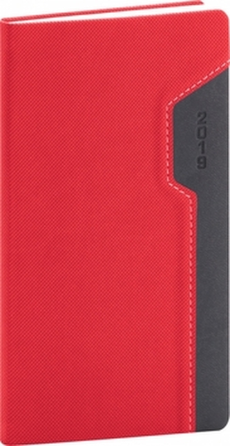 Kapesní diář Thun 2019, červený, 9 x 15,