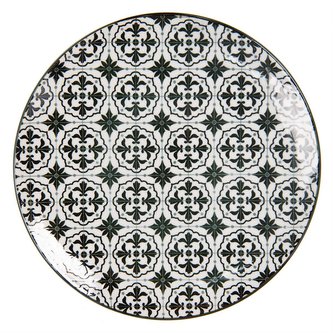 Keramický dezertní talíř BLACK ORNAMENT